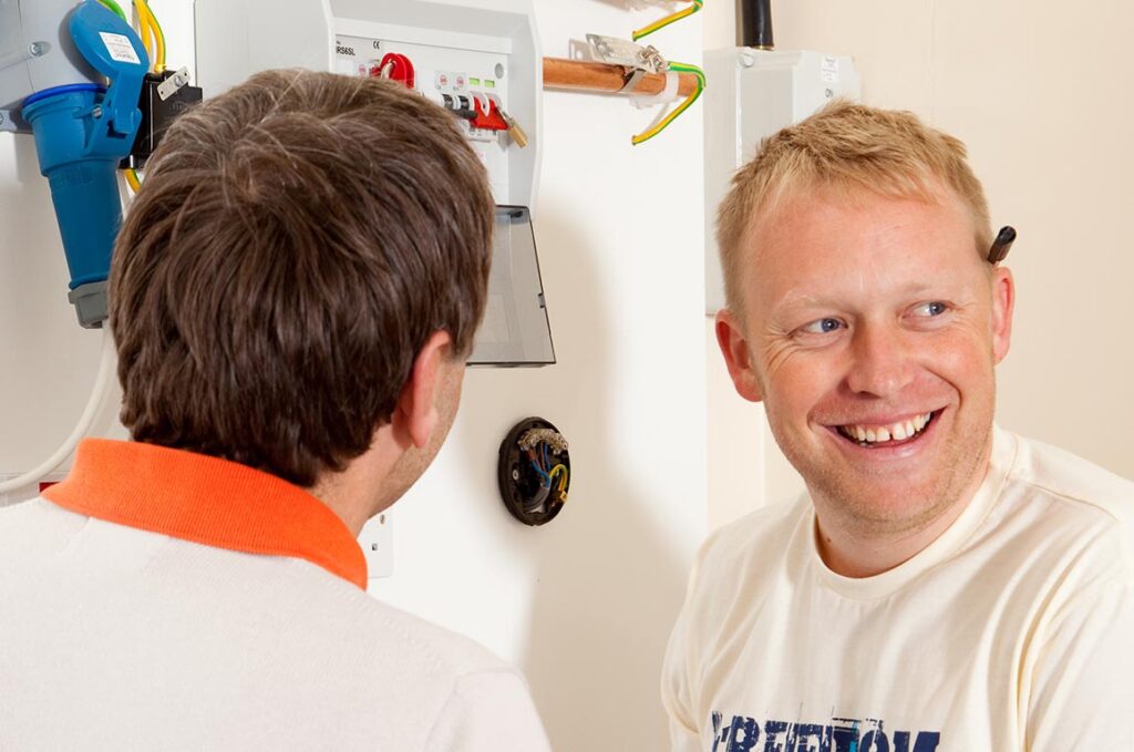 Tutor and learner on an a training course