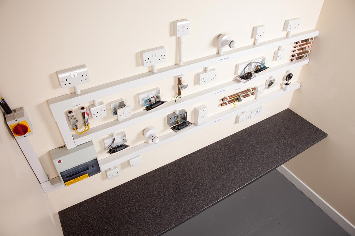 An electrical training bay at PASS Stockton electrical training centre